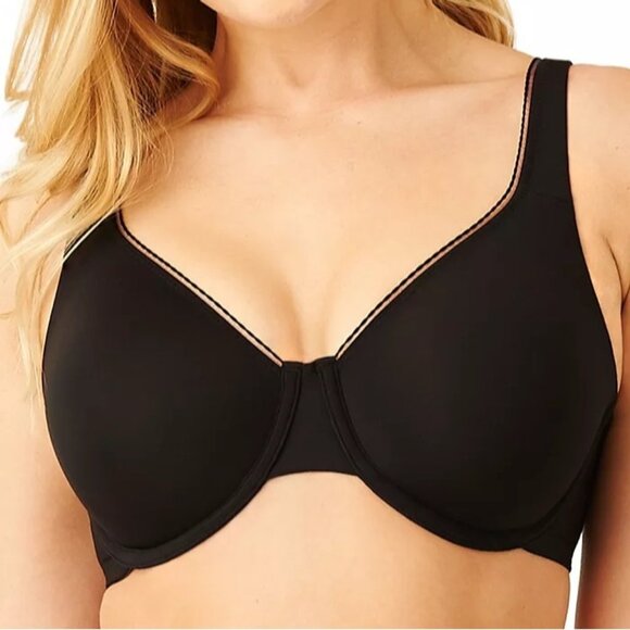 NWT Wacoal High Standards Underwire Bra Sz 44DD Black Ultimate Lift Full Cover - Picture 1 of 6